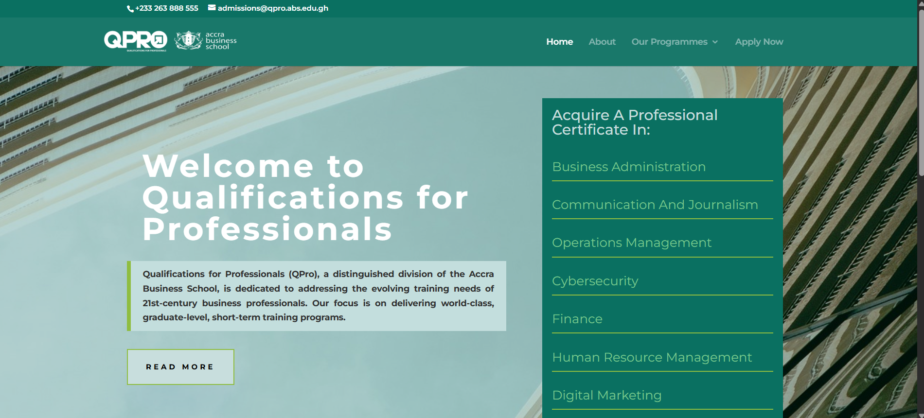 Qualifications For Professionals